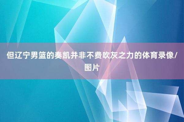 但辽宁男篮的奏凯并非不费吹灰之力的体育录像/图片