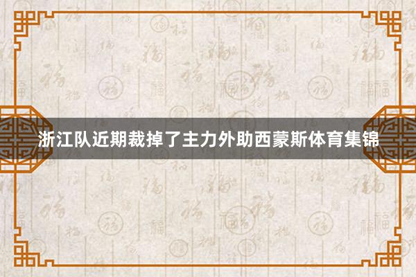 浙江队近期裁掉了主力外助西蒙斯体育集锦