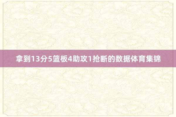 拿到13分5篮板4助攻1抢断的数据体育集锦