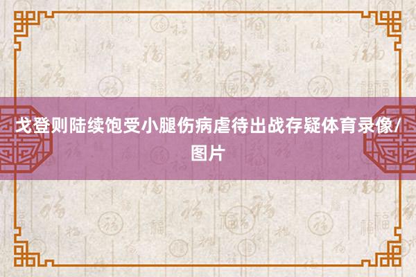 戈登则陆续饱受小腿伤病虐待出战存疑体育录像/图片
