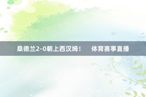 桑德兰2-0朝上西汉姆！    体育赛事直播